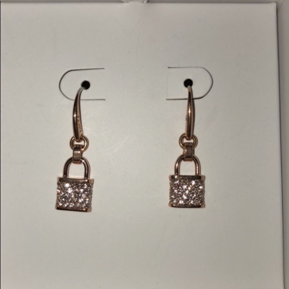 Michael Kors Rose Gold Lock Earings